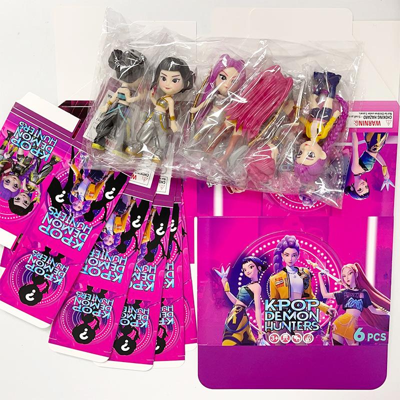 6PCS/Set Kpop Demon Hunters Figure Model Toy Pvc Cartoon Gaming Peripherals Desk Decoration Collection Figures Model Toy for Kid