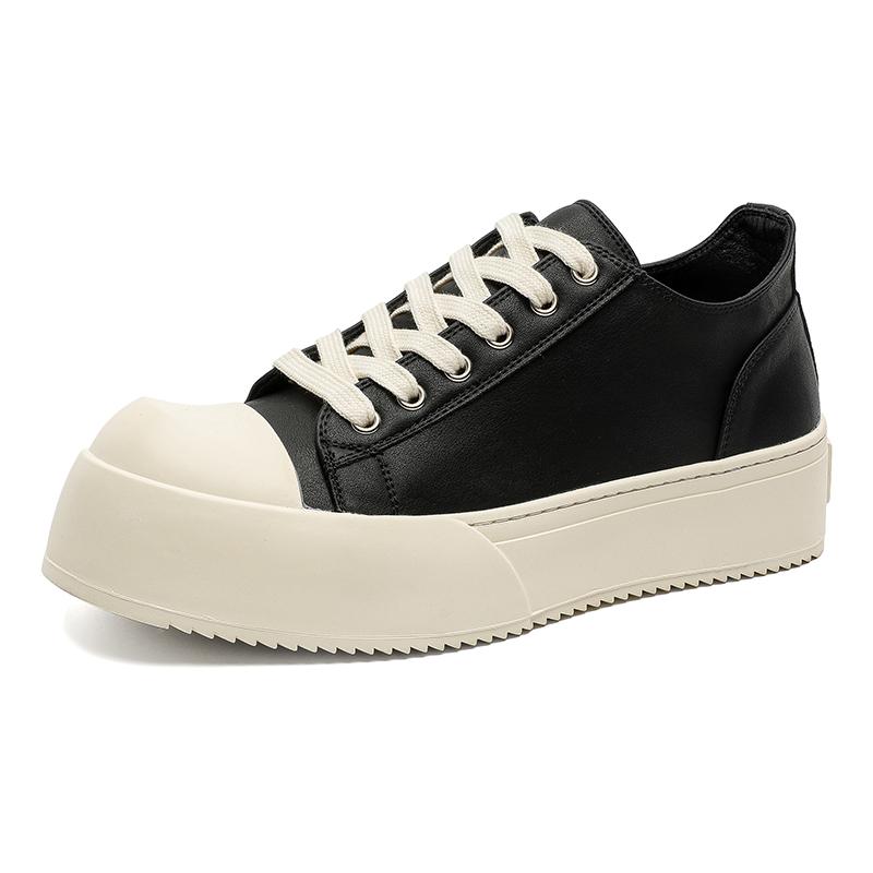 

Thick soled casual men s board shoes Minimalist design and style party outdoor street Walking trend shoes Youth Trend 44 чёрный