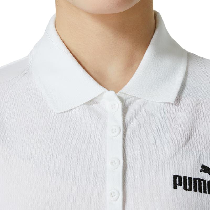 PUMA Polo Shirts Women's White Polo Collar Moderate Straight Fit 630564-02