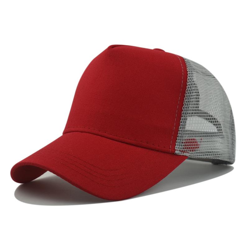 Custom Logo Basic Color Matching 5 Panel Mesh Hat For Women Summer Sunshade Breathable Baseball Caps Outdoor Sport Truck Dad Cap