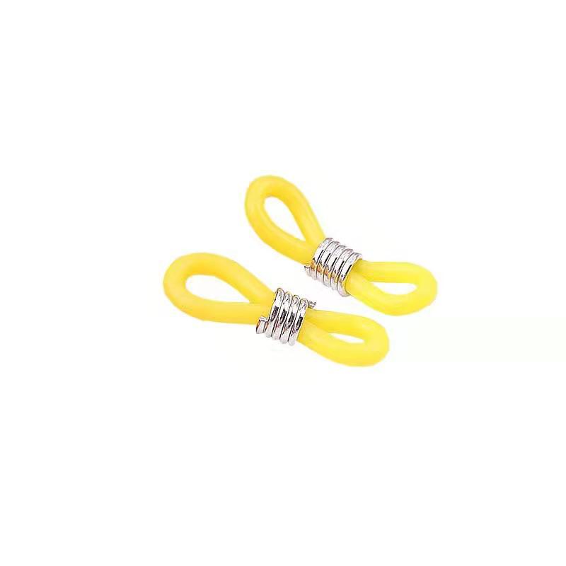 Colorful Silicone Eyeglass Chain with Metal Spiral and Anti-Slip 8-Shaped Buckle