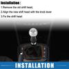 A ABSOPRO Shift Knob Gear Shifter for Peugeot Easy Tone 106, 5-Speed Manual, Operation, Plastic, Black/Silver