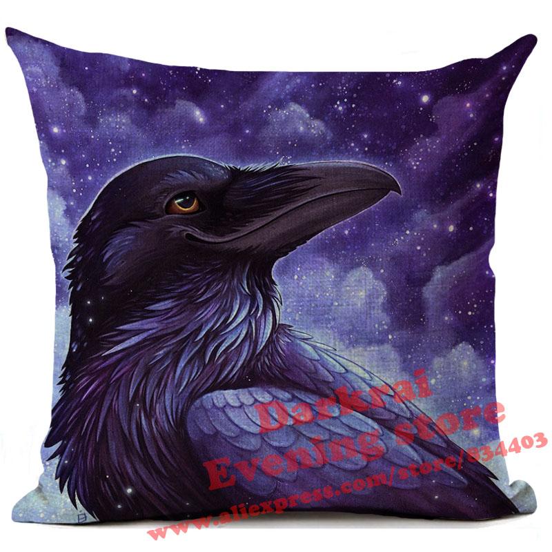 Bird Cushion Cover Macaw Owl Parrot Pillow Cover Living Room Sofa Car Decor Throw Pillows Home Decoration Pillowcase 45X45Cm