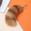 Plush Foxes Tail Keychain Soft And Cute Accessory Plush Keyring Decors For Bags Keys Or Home Decors 18cm Long