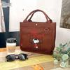 Mini Tote Snoopy Lunch Lunch for Commuting and Recycled 8520 Women's Bag, Design, Sub-Bag, Bag, Tote, School, Cotton, IP.Square.Peanuts-1J