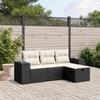 VidaXL Garden Lounge Set with Cushions 4 Pcs, Patio Sofas, Patio Furniture Set, Outdoor Furniture, Black 3264372