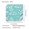 Tiffany Blue Birthday Party Decorations: Paper Plates, Flags, and Napkins