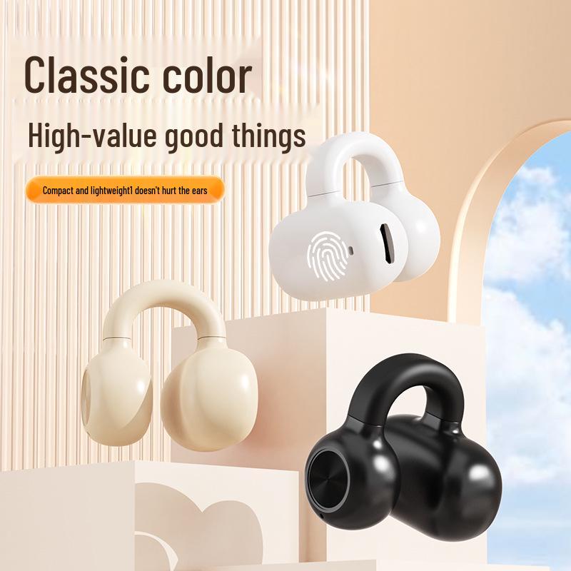 Z28 Clip-on Bluetooth 5.3 Earphone: Long Battery, Non-In-Ear, Gentle on Ears