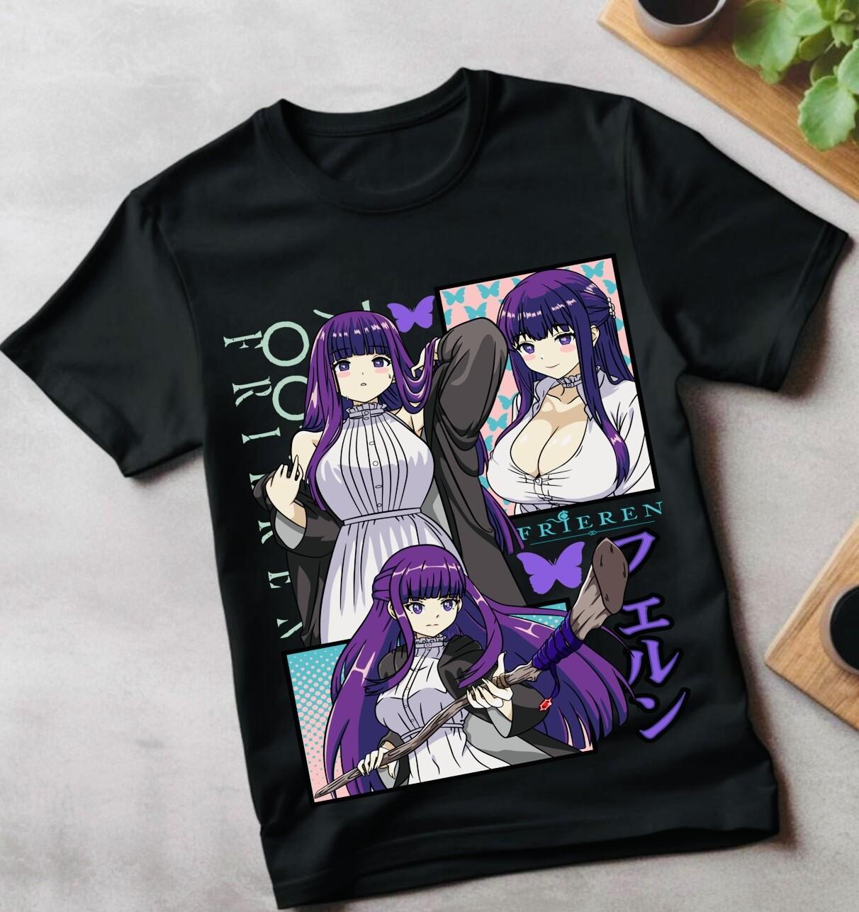 

Frieren T-Shirt Mens Womens Tees Top Beyond Journey s End Fern Stark Girl Anime Gifts Shirt All Size M