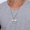 Simple Men Stainless Steel Aircraft Airplane Pendant Necklace Men Chain Necklaces Jewelry Gifts