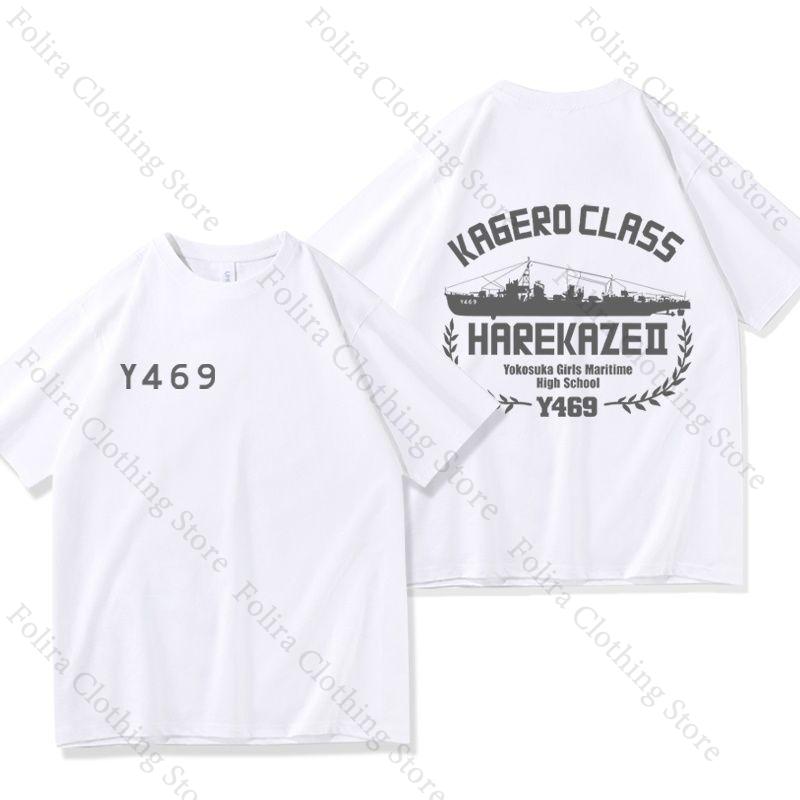 

Cartoon High School Fleet Print Tshirt for Unisex Women Summer Tops Cotton Short Sleeve Tee Daily Colthes Outdoor T Shirt S