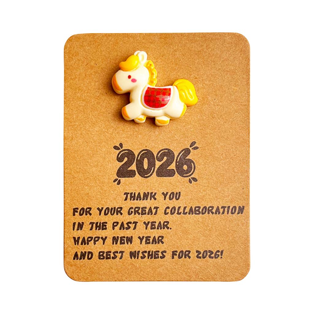 THANK YOU Year Of  Horse Resin Pocket Hug Card - New Year Holiday Employee Appreciation And Encouragement Greeting Card/Gift Card