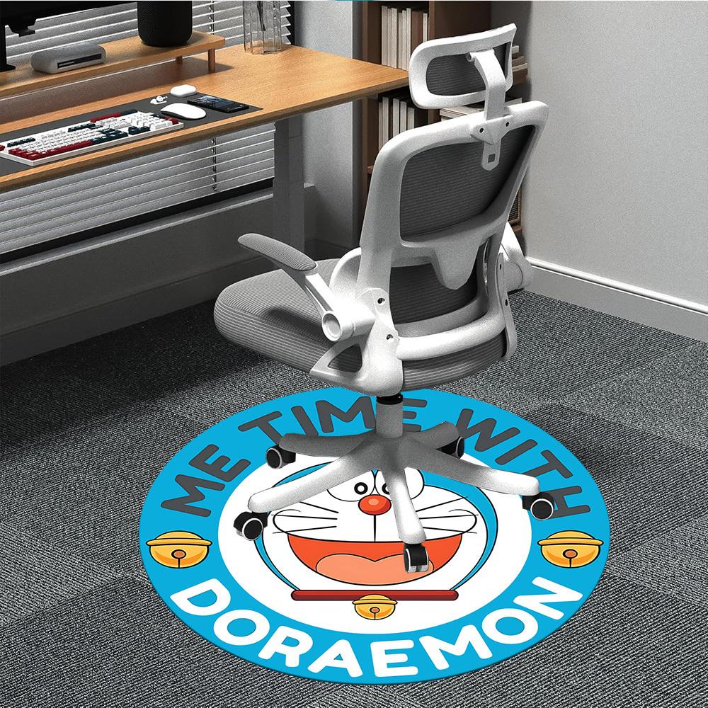 Doraemon Office Round Area Rug, Indoor Mat Suitable For Office,Bedroom Living Room Home Decor, Room Deco A0908175