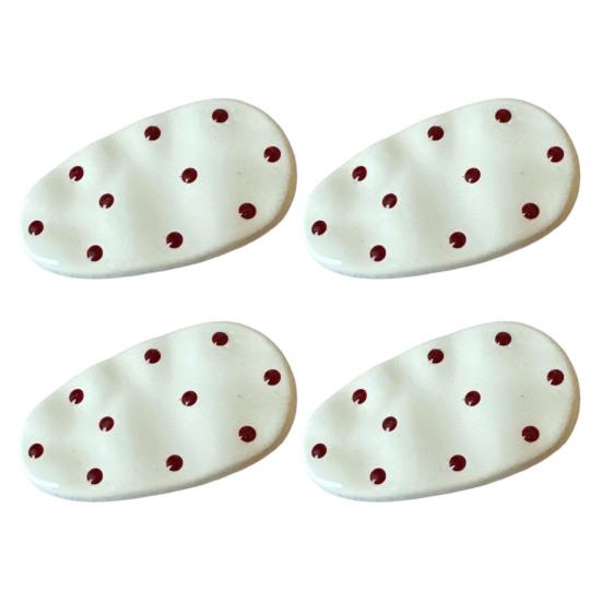 

4Pcs Girl Hairpins Non-Slip Teeth Dotted Design Korean Style Hair Clips Bangs Fixing Clips Lightweight Hair Accessories бежевий