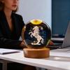 Crystal Ball Decor USB-Powered Table Decolamp Horse Figurine Lighted Crystal Ball For Cafe Kid Rooms Tabletops Bedrooms Living