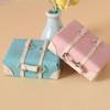 Durable 1:12 Dollhouse Miniature Leather Luggage Briefcase Handbag Vintage Suitcase Model Home Life Scene Decor Doll Fashion Accessories