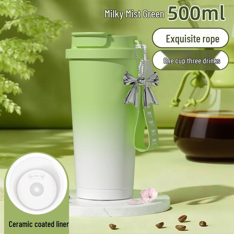 Portable Ceramic Insulated Coffee Mug