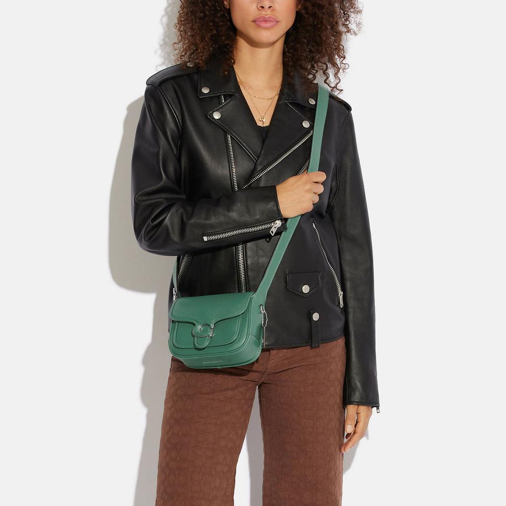 COACH Tabby Glove Tanned Leather Shoulder Bag, Crossbody Bag Small Women's Green CK955-LHAEE