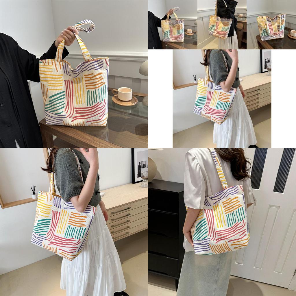 Large Capacity Stylish Casual Shoulder Bag For Women In Colorful Street Fashion Design