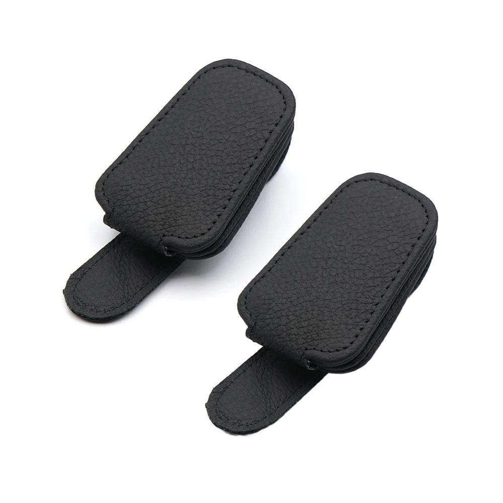 Universal Car Sunglasses Holder Magnetic Leather Clip Card Ticket Holder Auto Sun Visor Glasses Box Decoration Accessories