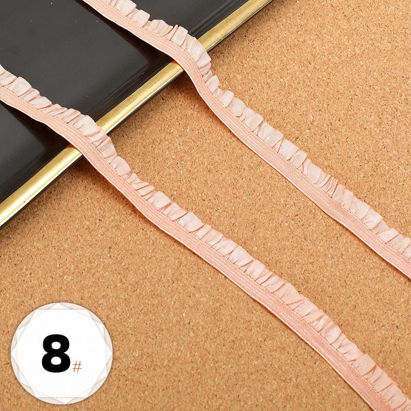 5m Elastic Lace DIY Clothing Neckline Cuff Cloth Strips Clothes Hem Decorative Trim Ribbons Party Dress Decoration Sewing Fabric