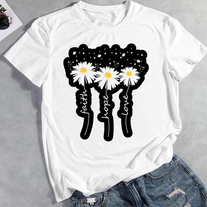 90er Kleidung Lässig Liebe Herz Schmetterling Trend Sommermode Grafik T-Shirt Damen Oberteil T-Shirt Kurzarm Dame Weiblich Print T-Shirt