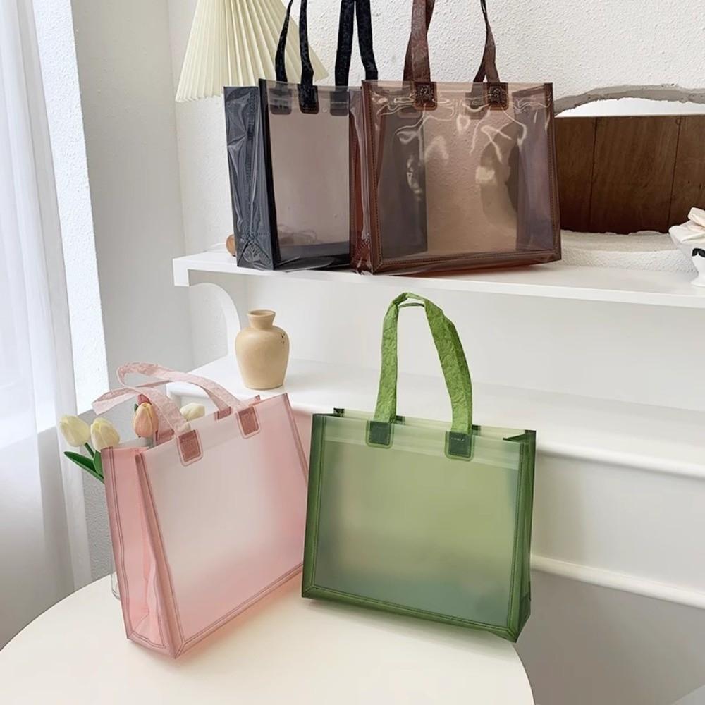 Waterproof Transparent Handbags Durable Reusable Bags Apparel Stores