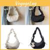 Nylon-Einkammer-Schultertasche für Reisen mit Reißverschluss und Handytasche