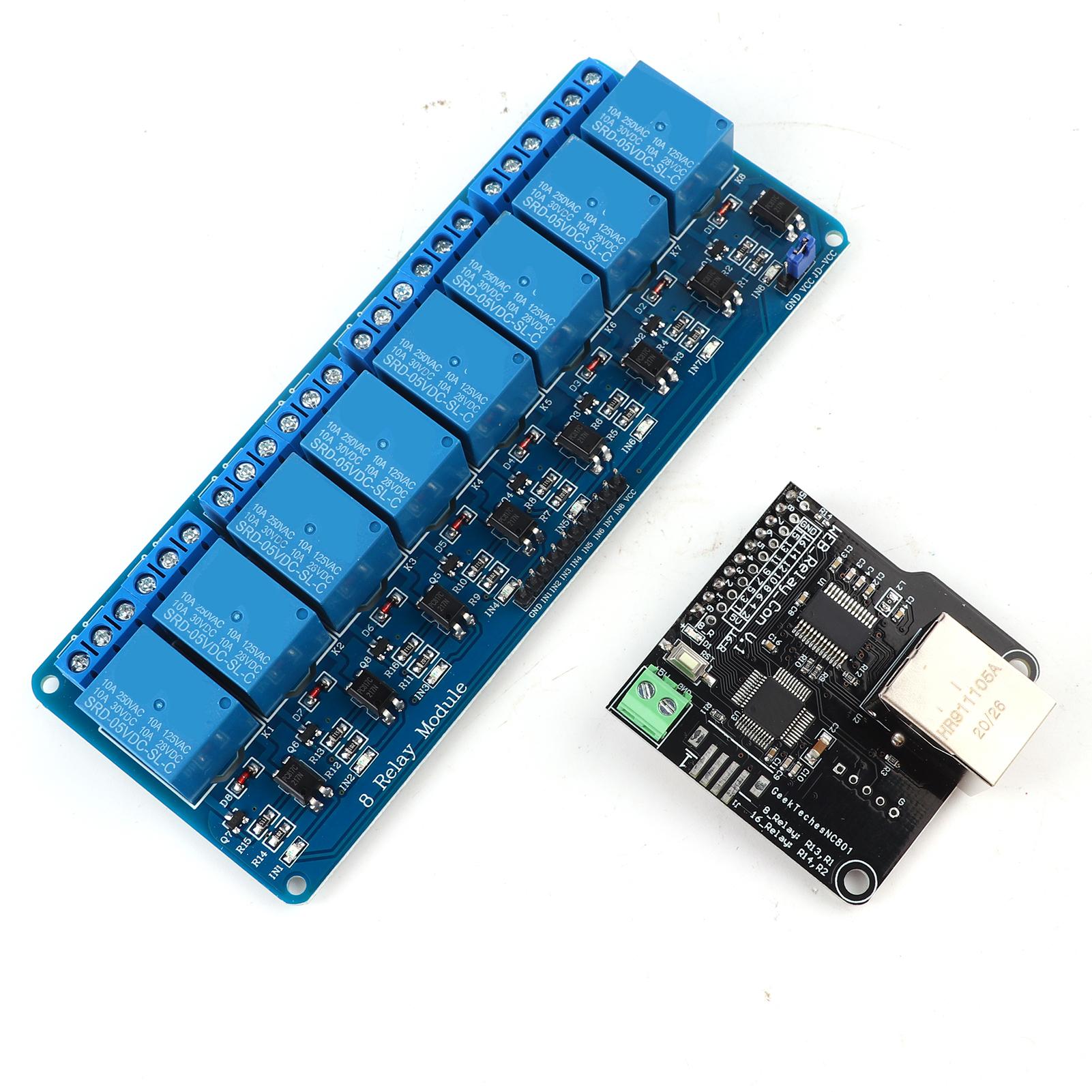 

Ethernet Control Module LAN WAN Network WEB Server RJ45 Port 8Channel Relay
