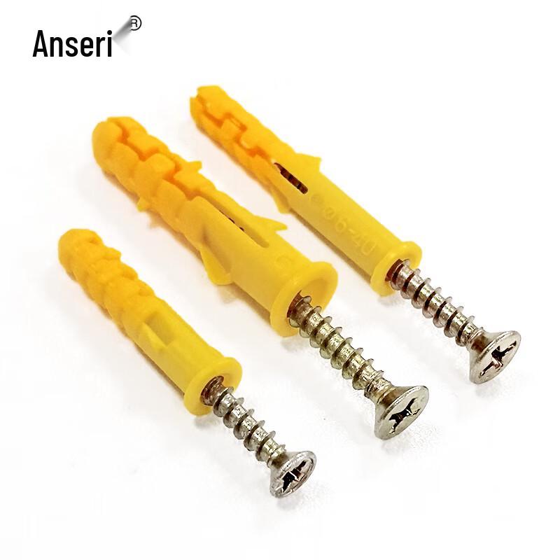 Ansellry M4 M6 M8 Plastic Expansion Anchor Screw Set