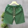 Men's Summer Sports Shorts, Fashion Green Capris, Harajuku High Street Men's Clothing, Street Trend Clothingbvv