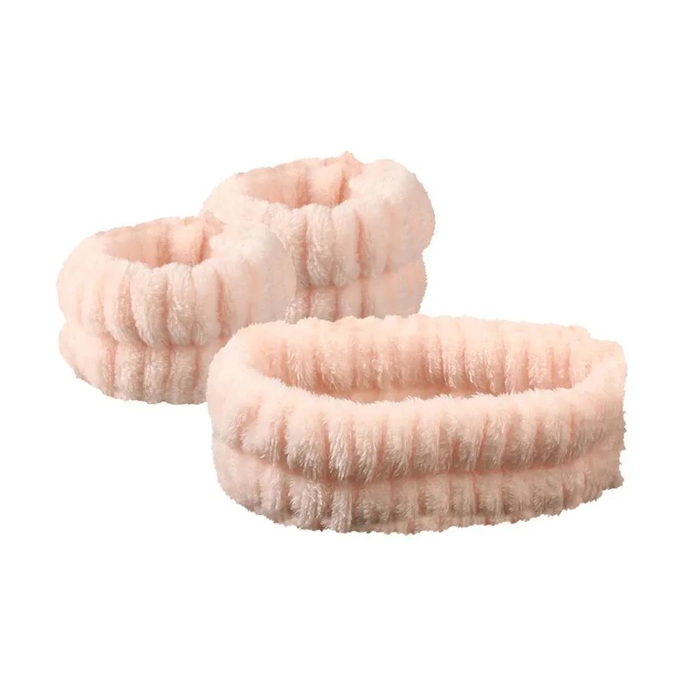 1/2/3pcs Bow Headband Wristband Set Towel Elastic Soft Washing Face Shower Make Up Yoga Sports Skincare Headband For Women Girls
