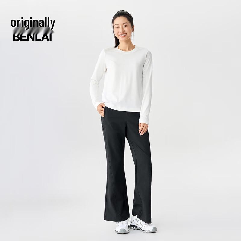 BENLAI Women's Anti-Bacterial Round Neck Long Sleeve Knit Tee