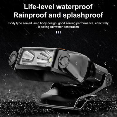 Mini Stirnlampe Outdoor Clip Hutlicht Stirnlampe USB Aufladung Smart Sensor Wasserdicht 90° Drehung Angelkappe Lampe Kopflampe