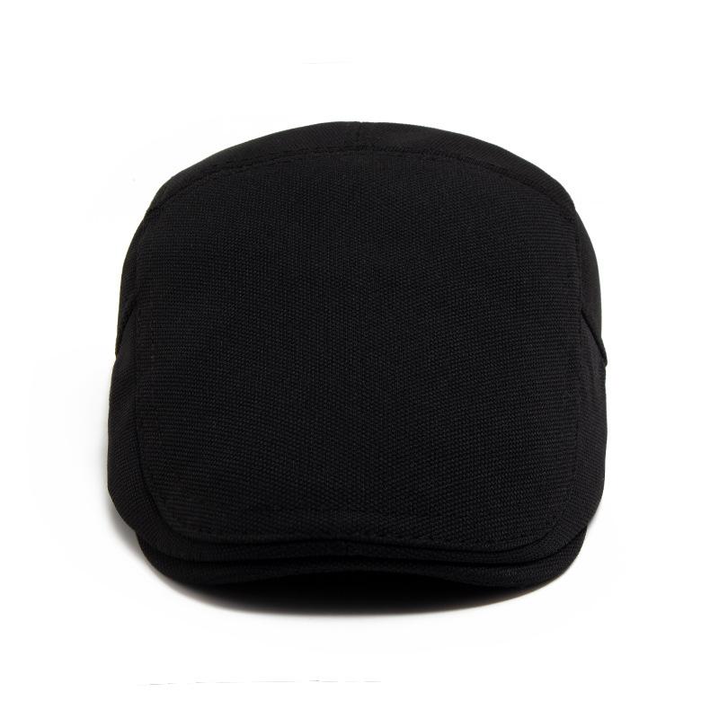 Jednokolorowa czapka męska wiosenno-jesienna retro wszechstronna casualowa kapelusz z daszkiem dla osób w średnim wieku i starszych beret malarski