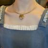Minimalist Heart/Sphere Pendant Necklace Sophisticated Clavicle Chain Handmade Accessory for Casual Or Party Wear