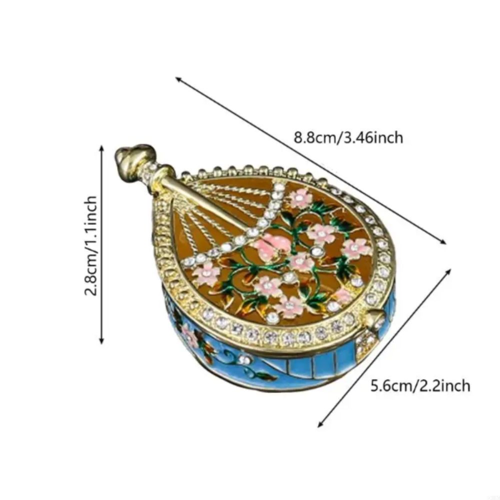 Hand Painted Enamel Enamel Jewelry Box Creative Design Metal Crown Design Trinket Box Luxury Style Collectible Box