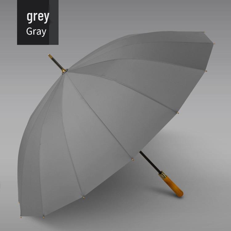 Extra Large Windproof Golf Umbrella: All-Fiber, Long Handle, Automatic, Sun & Rain Protection