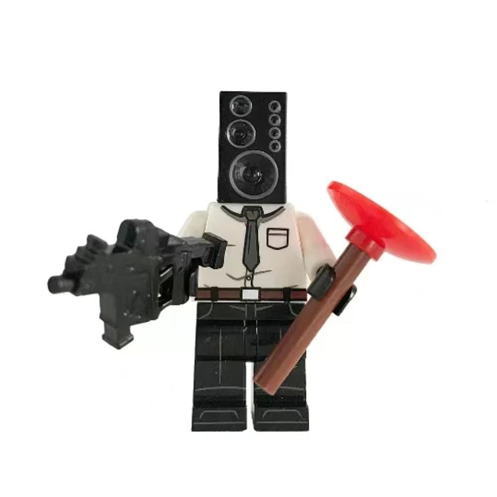 12pcs Mini Skibidi Toilet Figure Anime Toys TvMan Cameraman Speakerman Bricks Assembling Model Toy For Kid Gifts