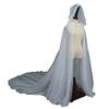 Women's Vintage Halloween Hooded Cloak - Vampire Bride Cape (Black, Red, White)