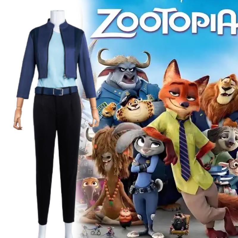 Zootopia 2 Judy Hopps Cosplay Costume With Polyester And Elastane For Kids Halloween Events