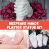 DIY Gips Handabdruck Set 3D Handform Skulptur Gedenkstück für Paar Familie Geschenk Handgemachtes Bastelset