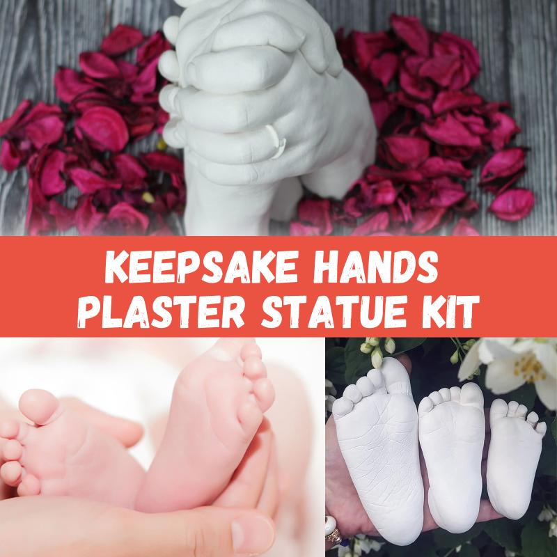 DIY Gips Handabdruck Set 3D Handform Skulptur Gedenkstück für Paar Familie Geschenk Handgemachtes Bastelset
