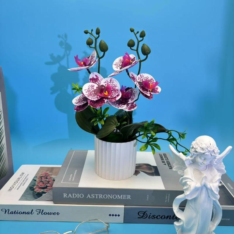 

Искусственные цветы, Искусственные цветы Фаленопсис БонсайВ помещении Гостиная Зеленые растения Горшечные растения РеквизитЦветочные горшки и Композиции