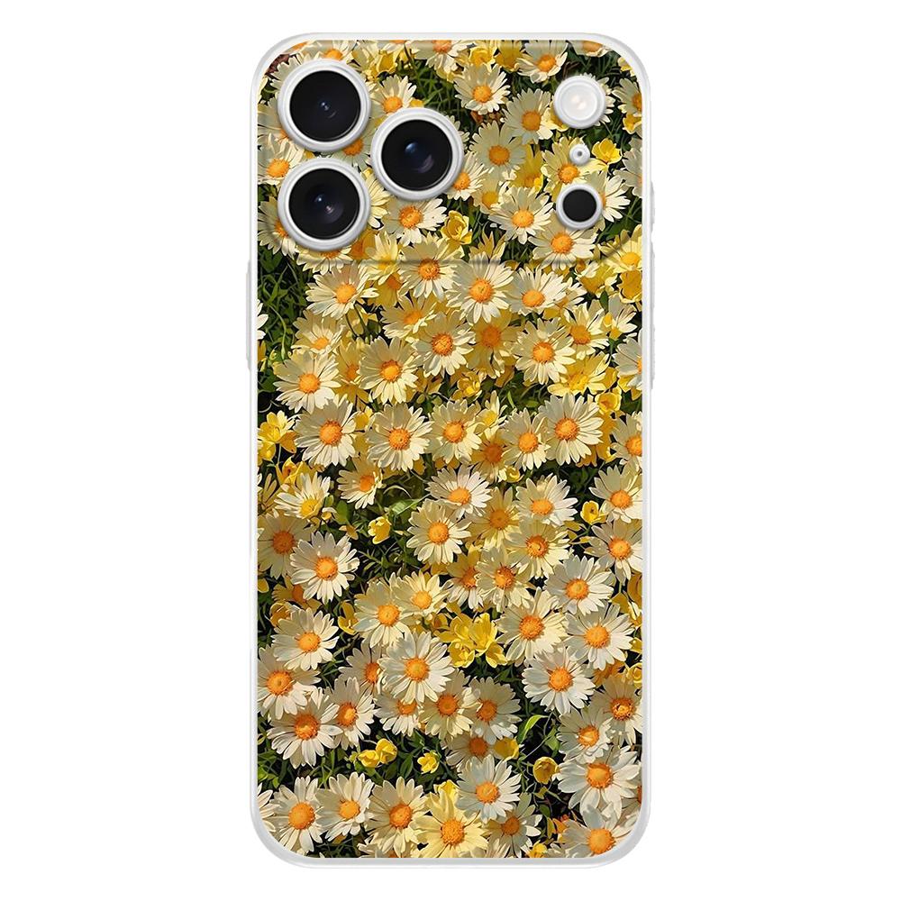 Soft Clear TPU Phone Case For iPhone 17 Air 16E 16 11 15 14 Pro MAX 12 13 7 8 Plus SE Easter Cover Summer Colorful Flower