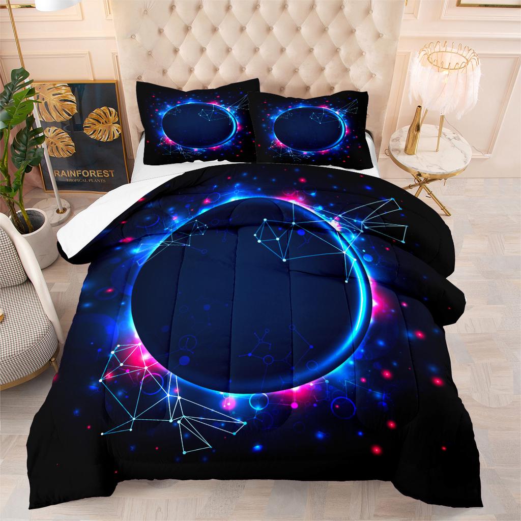 Constellation Fat Quilt Bedding Home Textile Fat Quilt Three-piece Quilt Cover