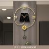 Living room wall clock light luxury 2025 new high-end wall clock modern simple fashion creative no-punch clock