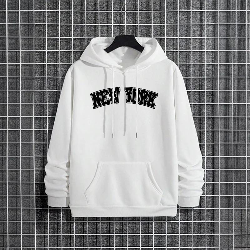 Autumn Winter City Vibes Fashion Casual Coat Streetwear 2025 New Arrival Men's Hoodie High Quality Hooded Long Sleeve Sweatshirt