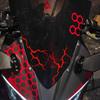 1PC Lightning Crack Motorcycle Stickers Waterproof for Motorbike Front Fairing Racing Helmet Scooter Self-adhesive Vinyl Decals