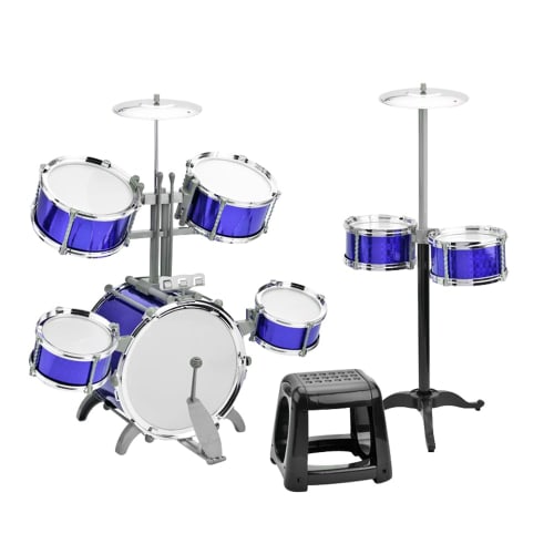 Btuty Electronic Drum Set, Jazz Drum Kit with Stool, 7 Drums, Percussion Instrument for Beginners, Holiday Gift, Thick PVC Drum Heads, Easy Installati